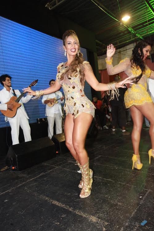 Milena Nogueira na festa do CD carnaval 2014 (Foto: Leo Franco/ Ag. News)