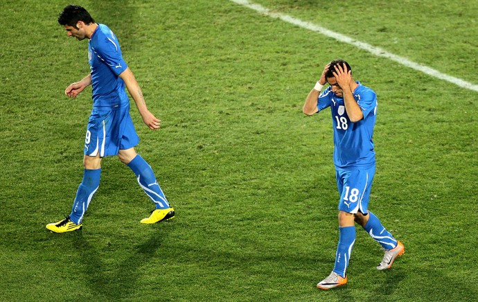 Fabio Quagliarella derrota Itália Copa 2010 (Foto: Getty Images)