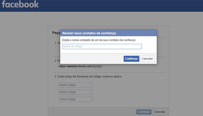 Coloque o nome completo dos seus contatos de confiança (Foto: Reprodução/Camila Peres)