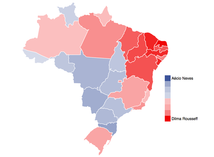 Mapa das Eleições no Facebook mostra Aécio Neves e Dilma Roussef em popularidade (Foto: Divulgação/Facebook) Mapa das Eleições no Facebook mostra Aécio Neves e Dilma Roussef em popularidade (Foto: Divulgação/Facebook)