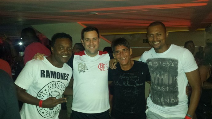 Ex-jogadores do Flamengo no Baile do Vermelho e Preto (Foto: Divulgação)