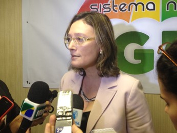 A ministra Maria do Rosário (Direitos Humanos) durante cerimônia de lançamento do Sistema Nacional LGBT (Foto: Isaura Borba / G1)