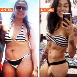 Corintiana roxa exibe tatuagem do clube após deixar 41kg para trás