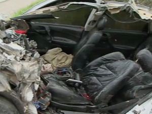 Segundo a PRF, veículo teria invadido contramão (Foto: Reprodução/TV Asa Branca)