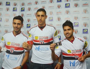 Dimba, Caldeira e Crystian são apresentados pelo Botafogo-SP (Foto: Rafael Martinez / Botafogo FC)