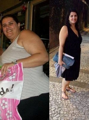 O antes e o depois de Alessandra ao emagrecer 30 quilos (Foto: Arquivo Pessoal / Alessandra Gouveia)