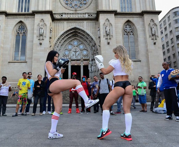 Indianara Carvalho e Claudia Alende (Foto: Joshua Bryan / AgNews) Indianara Carvalho e Claudia Alende (Foto: Joshua Bryan / AgNews)