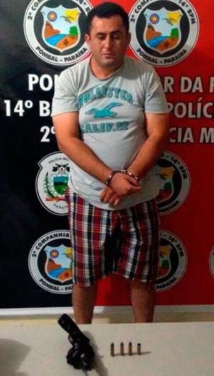 Empresário Paulo Diógenes de Vasconcelos, de 35 anos, foi preso em um motel na cidade de Pombal, na Paraíba (Foto: Divulgação/Polícia Militar da Paraíba)