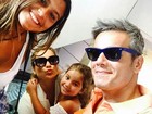 Flávia Alessandra faz programa com a família: ‘Fugidinha com meus amores’
