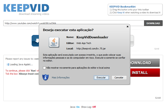 Keepvid é online (Foto: Aline Jesus/TechTudo)