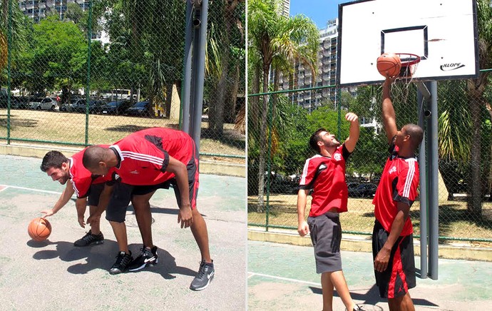 montagem basquete Flamengo (Foto: Marcello Pires)