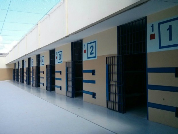 Interior da penitenciária de Taquarituba (Foto: Cláudio Nascimento / TV TEM)