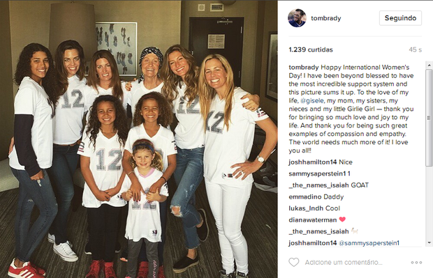 Tom Brady mostra foto das mulheres da família (Foto: Reprodução/Instagram)