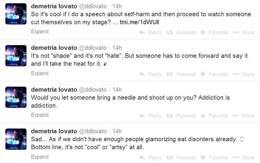 Demi Lovato ataca performance de Lady Gaga. (Foto: Twitter)
