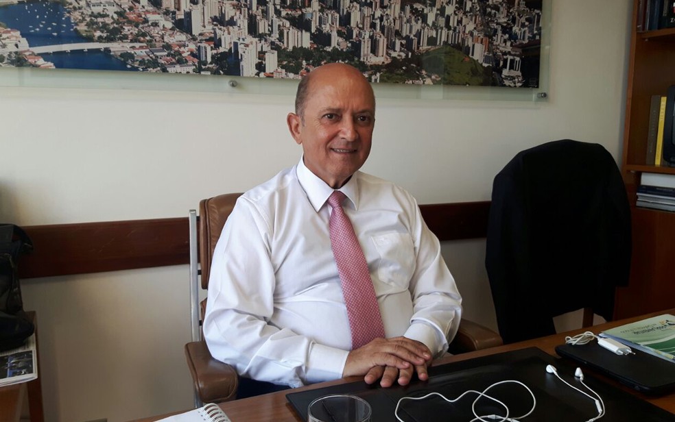 O líder da maioria, Lelo Coimbra (PMDB-ES), em entrevista ao G1 (Foto: Fernanda Calgaro/G1)