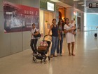 Isabel do vôlei embarca com a família em aeroporto do Rio