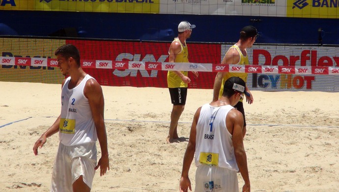  guto e saymon Circuito Mundial vôlei de praia (Foto: Viviane Leão/GloboEsporte.com)