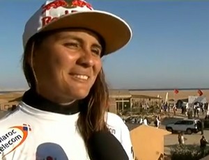 Bruna Kajiya campeão de kitesurf no Marrocos (Foto: Reprodução SporTV)