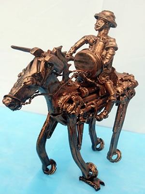 Personagem Dom Quixote também foi retratado pelo artista. (Foto: Assessoria)