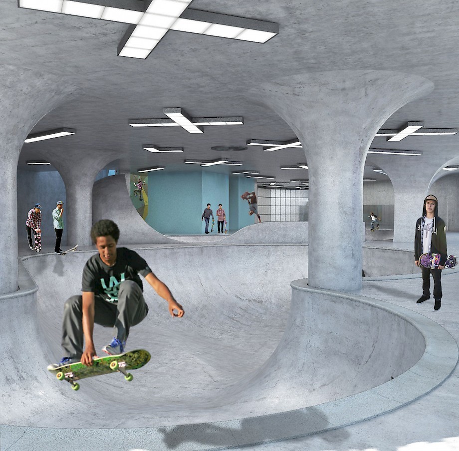 Prdio vai ter um bowl no segundo andar (Foto: Divulgao/Guy Hollaway Architects) Prdio vai ter um bowl no segundo andar (Foto: Divulgao/Guy Hollaway Architects)