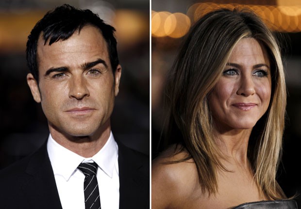 O casal Justin Theroux e Jennifer Aniston, que anunciaram noivado neste domingo (12) (Foto: AP) O casal Justin Theroux e Jennifer Aniston, que anunciaram noivado neste domingo (12) (Foto: AP)