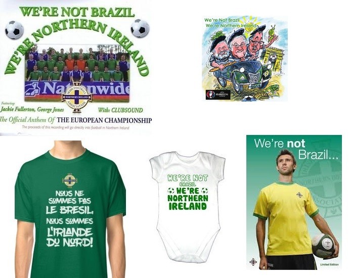 Montagem com artigos "We are not Brazil, we are Northern Ireland" (Foto: Reprodução)
