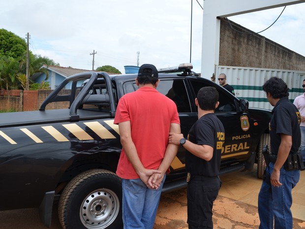 Empresário foi conduzido à PF após operação em Vilhena (Foto: Aline Lopes/ G1)
