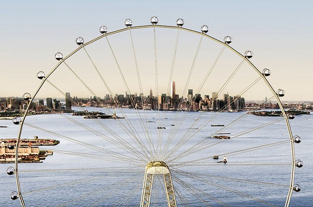 Imagem divulgada pela Prefeitura de Nova York mostra como será a roda-gigante (Foto: AP)