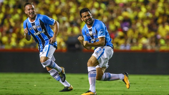 Barcelona-EQU x Grêmio Libertadores Guayaquil gol Edílson (créditos: Lucas Uebel/Grêmio/Divulgação)