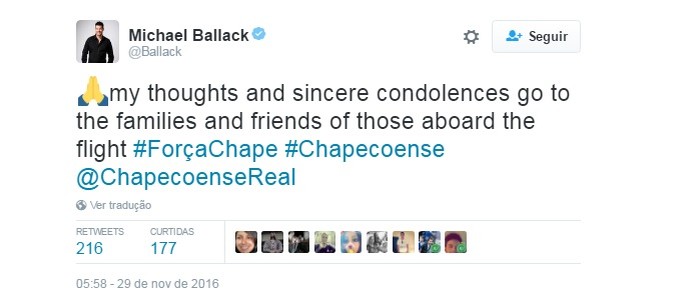 Chapecoense Ballack  (Foto: Reprodução/Twitter)
