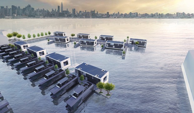Empresa cria casas que podem “flutuar” na água e resistir a furacões (Foto: Reprodução)