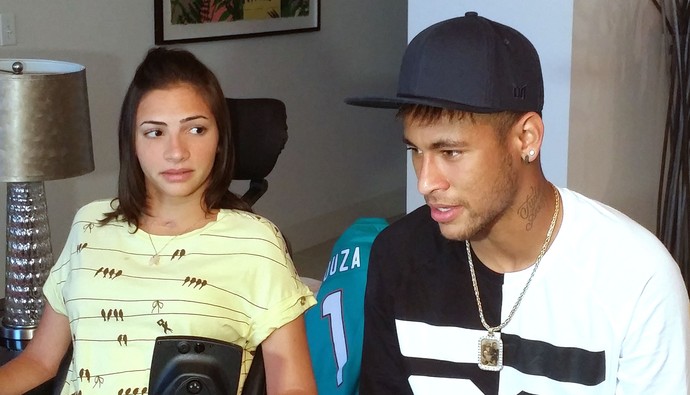 Neymar e Lais Souza (Foto: Marcio Iannacca)