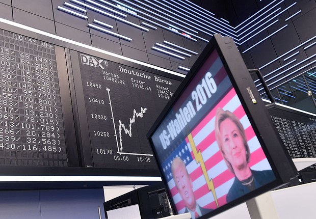 Bolsa de Frankfurt reage a eleição nos EUA (Foto: Thomas Lohnes/Getty Images)