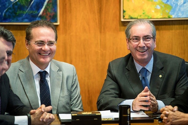 Renan Calheiros e Eduardo Cunha (Foto: Marcelo Camargo/ Agência Brasil)