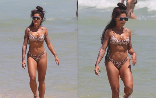 Aline Riscado Renova O Bronzeado Biqu Ni Fio Dental Em Praia No