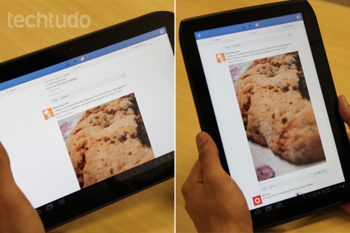 Na horizontal, alguns apps deixam espaço de sobra. Na vertical, a navegação não é tão boa (Foto: Marlon Câmara / TechTudo) Na horizontal, alguns apps deixam espaço de sobra. Na vertical, a navegação não é tão boa (Foto: Marlon Câmara / TechTudo)