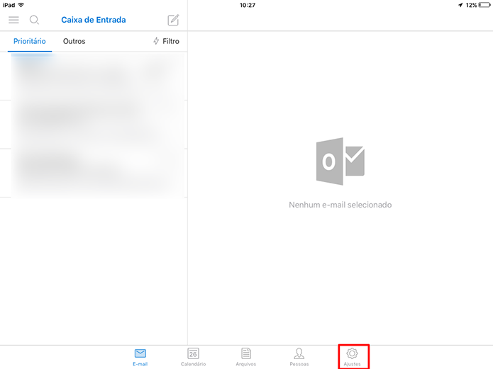 Outlook para iPhone e iPad pode ter ações rápidas mudadas nos ajustes (Foto: Reprodução/Elson de Souza)