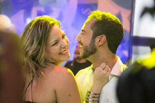 Cacau e Matheus: juntinhos na final do "BBB 16" (Foto: Globo/Paulo Belote)