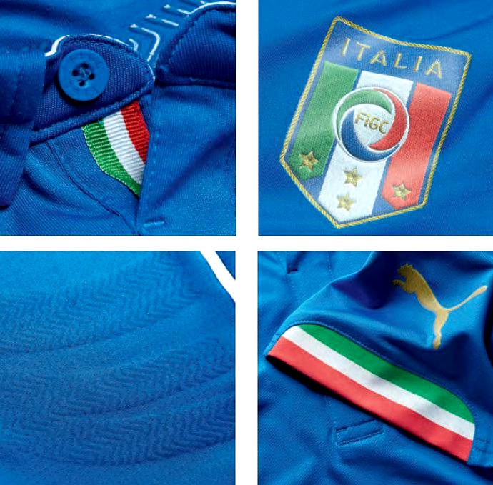 Camisa itália detalhes