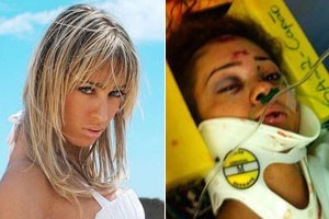 Montagem modelo Cris Lopes (Foto: Montagem sobre fotos de Divulgação/Site Cris Lopes Modelo e Reprodução/Facebook)