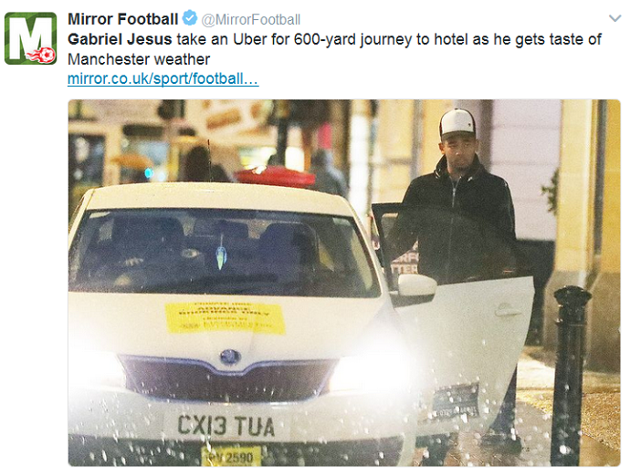 Gabriel Jesus cabeleireiro Manchester