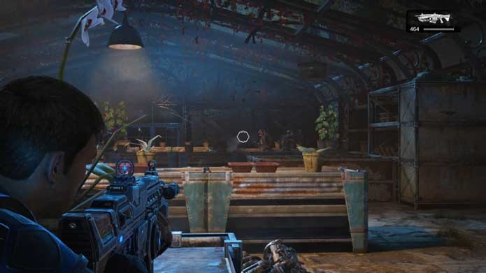 Fique longe dos inimigos em Gears of War 4 (Foto: Reprodução/Murilo Molina)