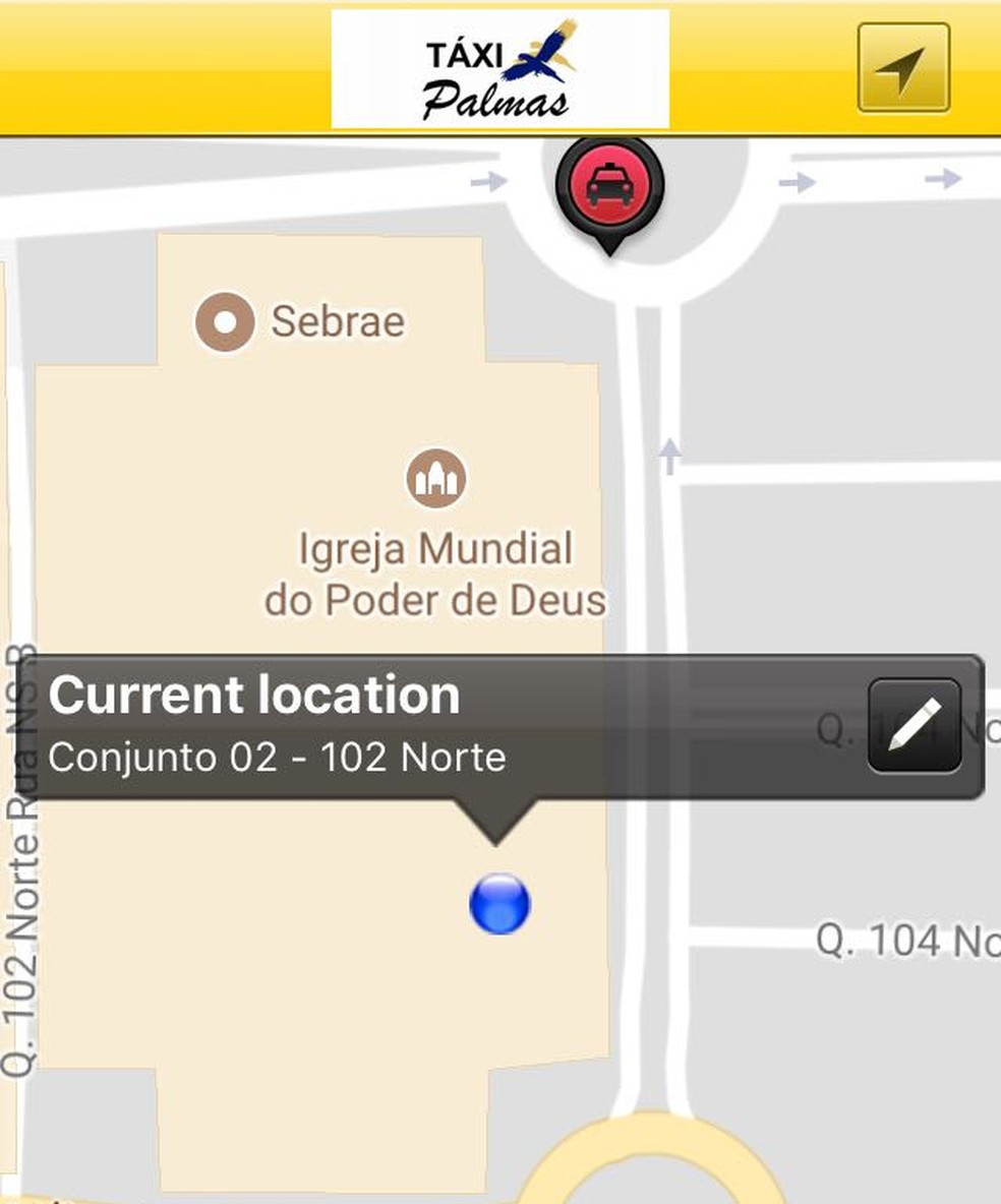 Aplicativo de taxis já está disponível em Palmas (Foto: Reprodução)