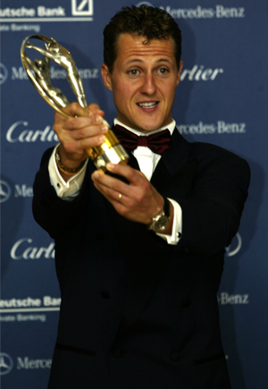 Michael Schumacher já recebeu o prêmio Laureus por duas vezes, em 2002 e 2004 (Foto: Getty Images)