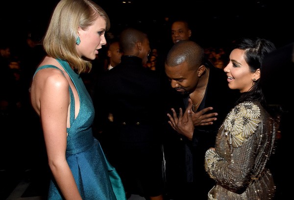 Taylor Swift, Kanye West e Kim Kardashian (Foto: Getty Images)