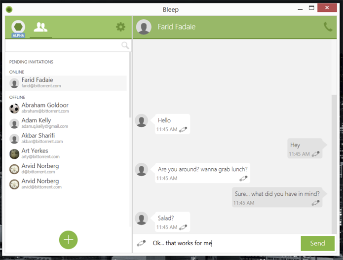 Bate-papo da BitTorrent promete comunicação segura para os usuários (foto: Reprodução/BitTorrent) (Foto: Bate-papo da BitTorrent promete comunicação segura para os usuários (foto: Reprodução/BitTorrent))