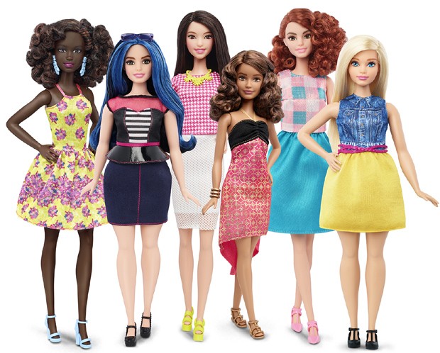 Barbie surge com novas silhuetas, cabelos e tons de pele (Foto: Divulgação)
