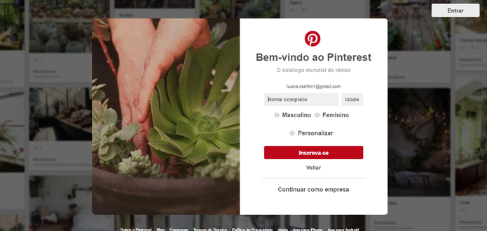 Como usar o Pinterest (Foto: Reprodução/Luana Marfim) Como usar o Pinterest (Foto: Reprodução/Luana Marfim)