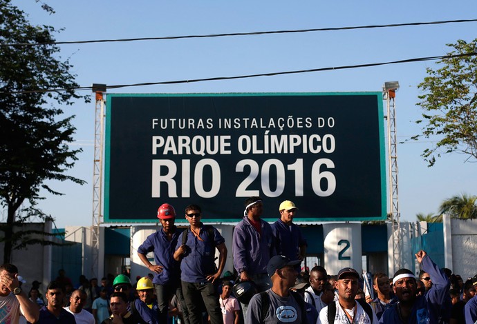 Greve no Parque olímpico (Foto: Reuters)