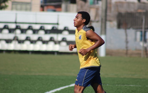 Joshua, filho de Pelé, treina no CT Meninos da Vila (Foto: Luis Paes / Globoesporte.com)
